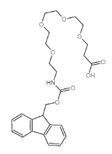 cas:557756-85-1，Fmoc-NH-PEG4-CH2CH2COOH，5,8,11,14-四氧雜-2-氮雜十七烷二酸1-(9H-芴-9-基甲基)酯